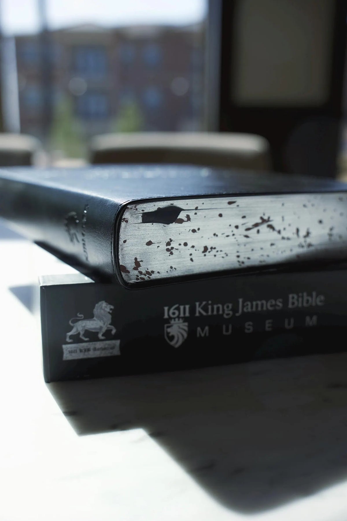 LIMITED EDITION: Bloodstained 1611 King James Bible Facsimile Includes Apocrypha (11x7x1.5)