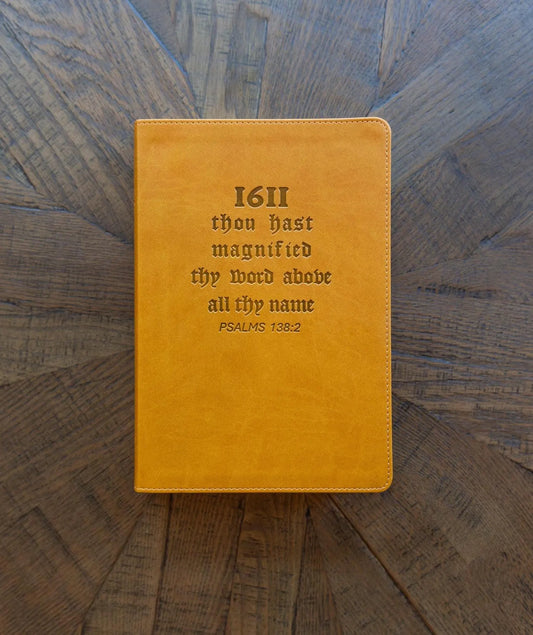 LIMITED EDITION: Gold Softcover 1611 Holy Bible Facsimile with Apocrypha - 1st Edition